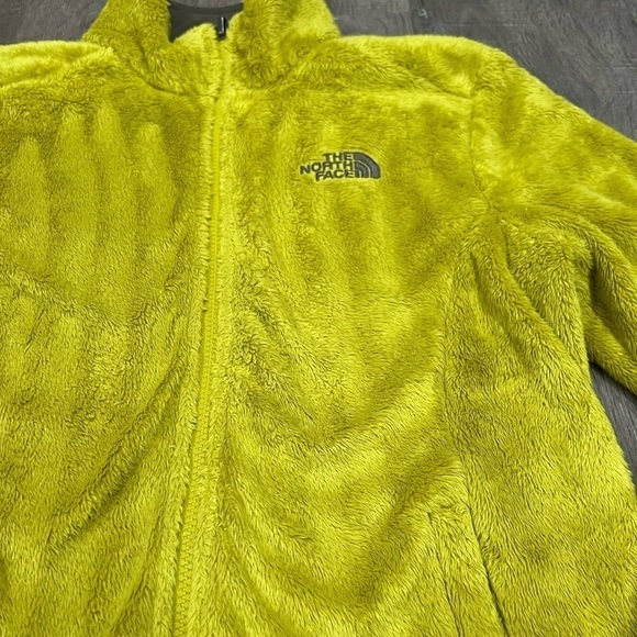 Small The North Face Retro Pile Lime Green Tennis Ball Sherpa Soft Full Zip Coat - Picture 7 of 10